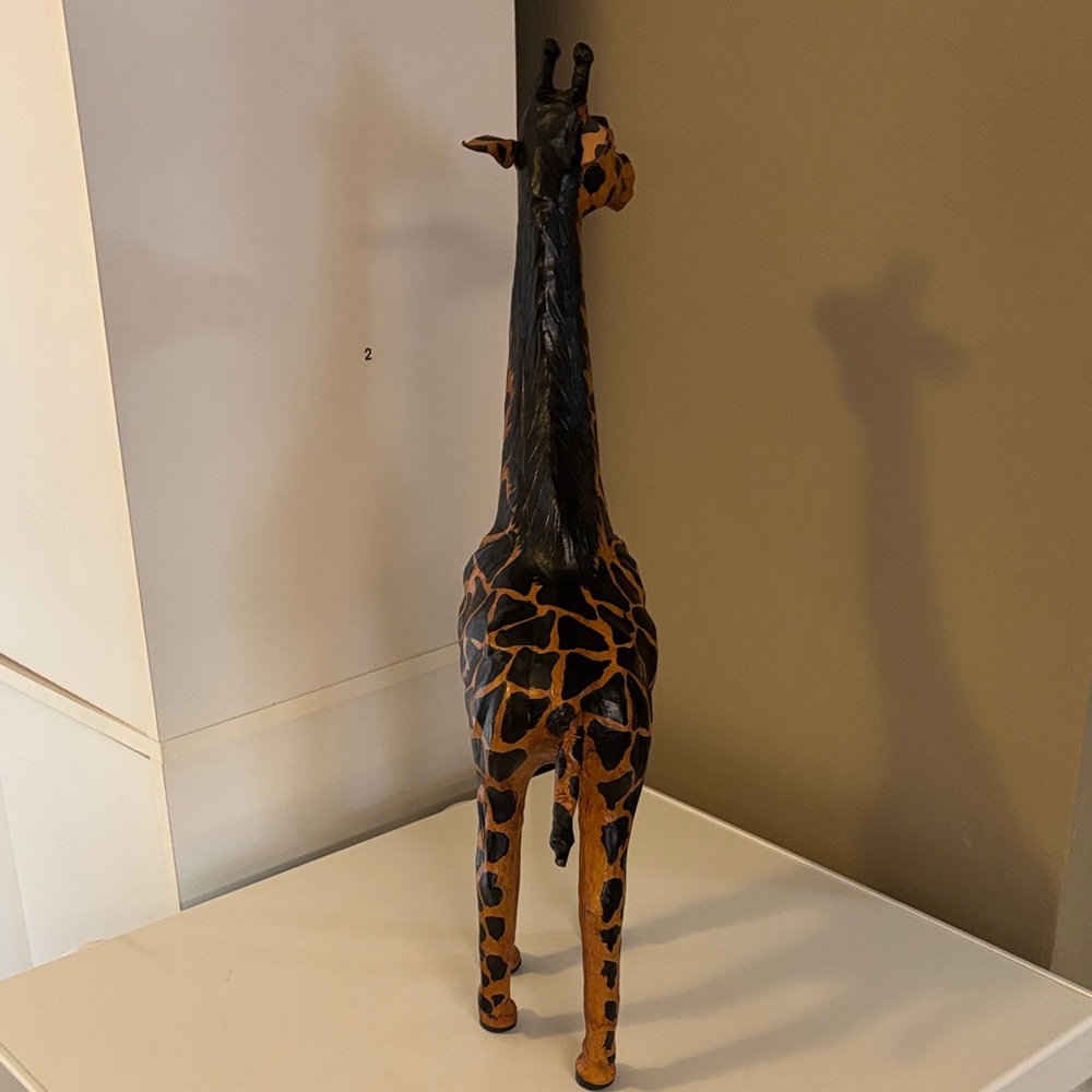 Artistic Giraffe Sculpture - Black and Brown - Picture 4 of 4